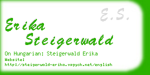 erika steigerwald business card